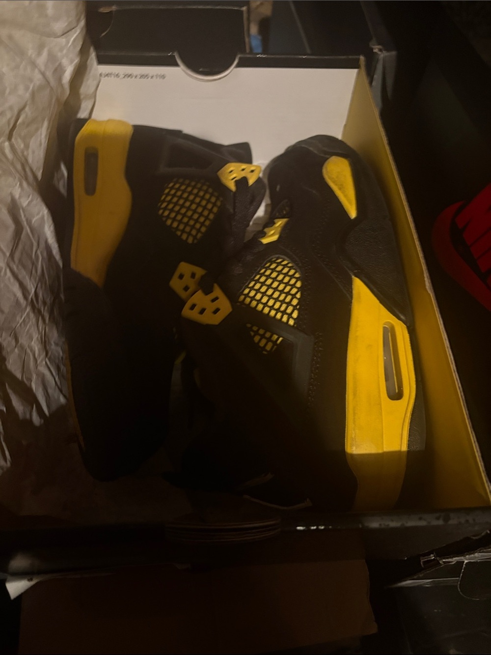 Jordan Kids Black and Yellow Sneakers